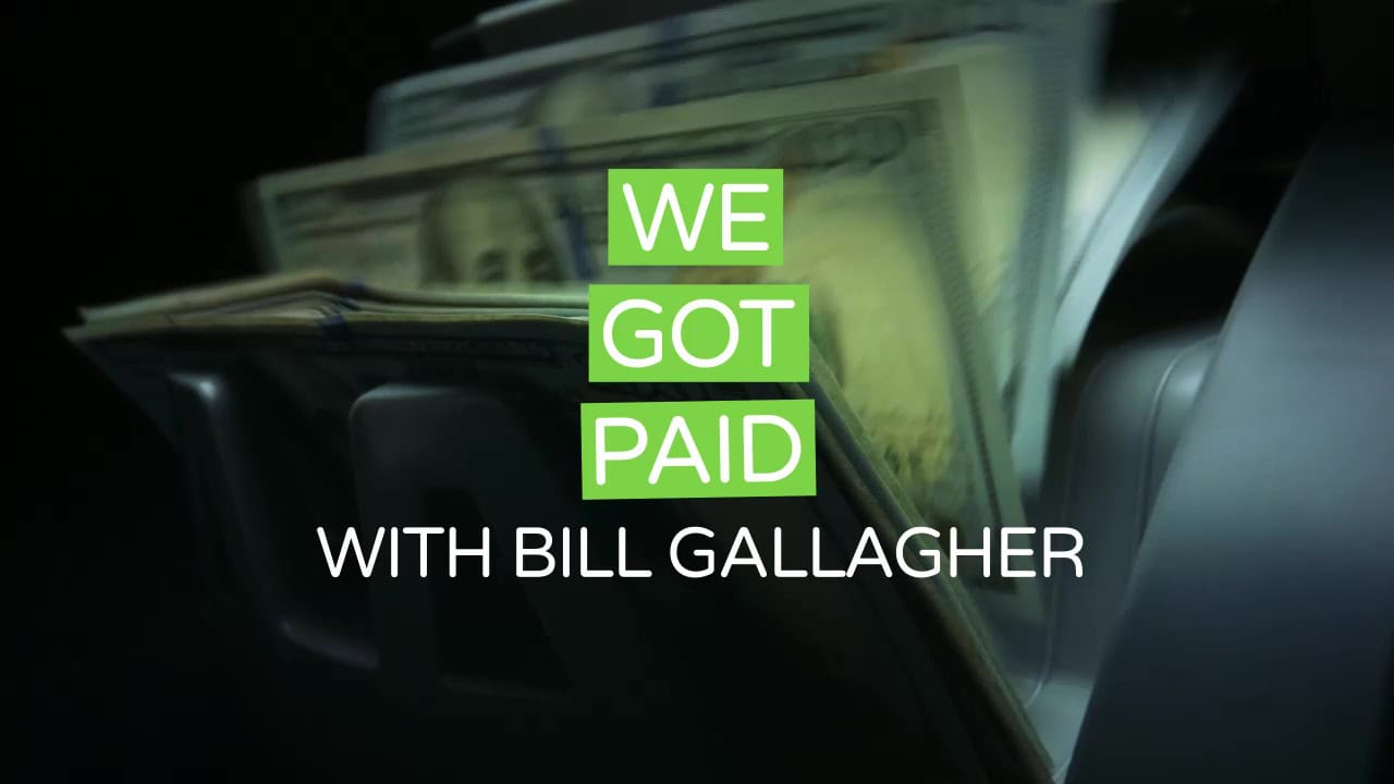Video still from "We Got Paid with Bill Gallagher"